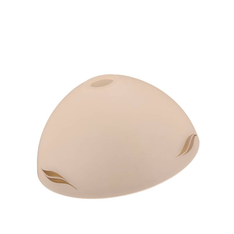 Sklenené béžové tienidlo so vzorom pre závit E27 (42mm), priemer 30cm 