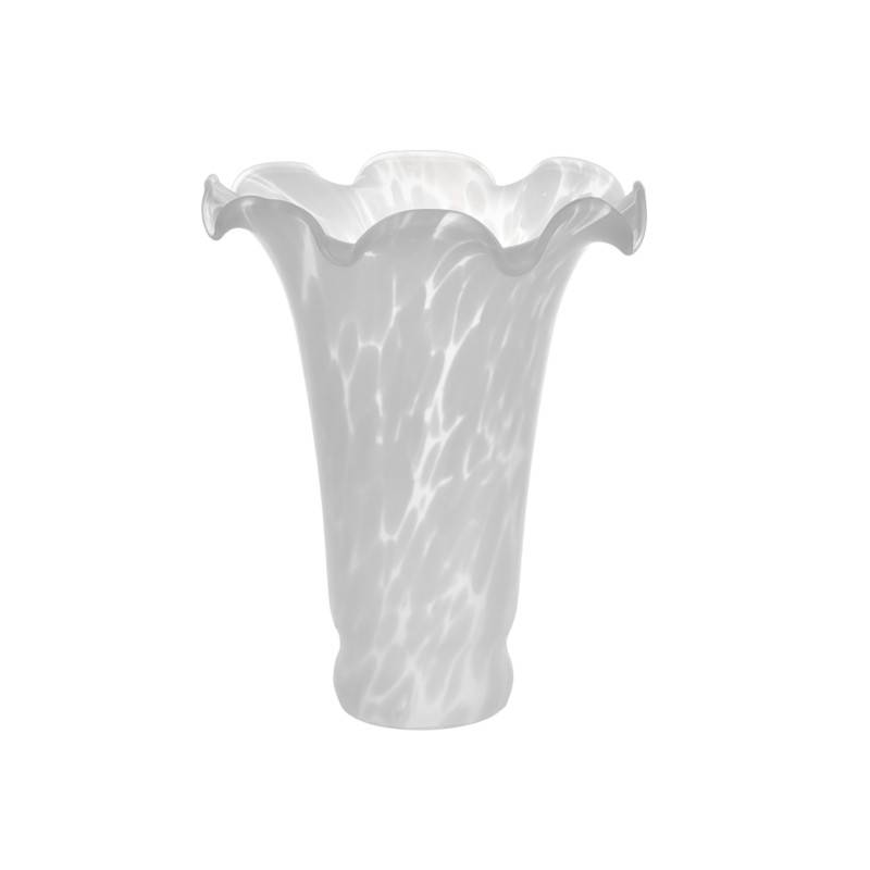 Náhradné tienidlo montážny otvor (5cm) biely alabaster, priemer: 12cm