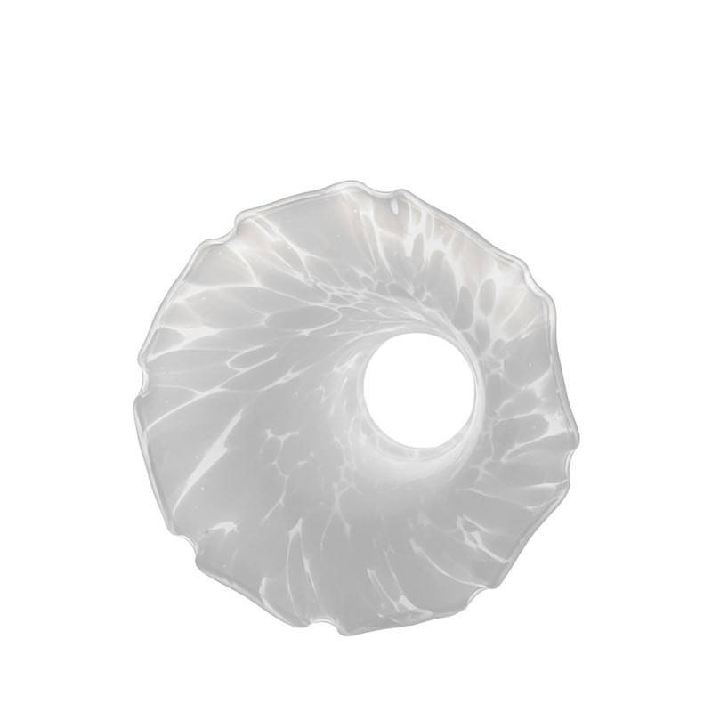 Náhradné tienidlo montážny otvor (5cm) biely alabaster, priemer: 12cm