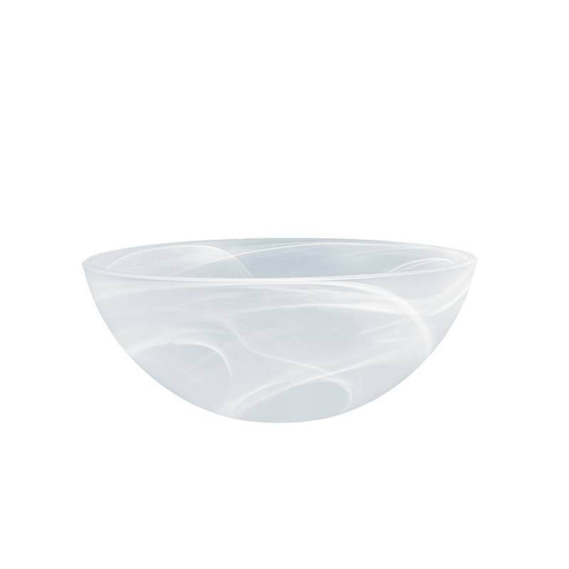 2. trieda sklenené tienidlo biele alabastrové mont. otvor 1cm, priemer 25cm 