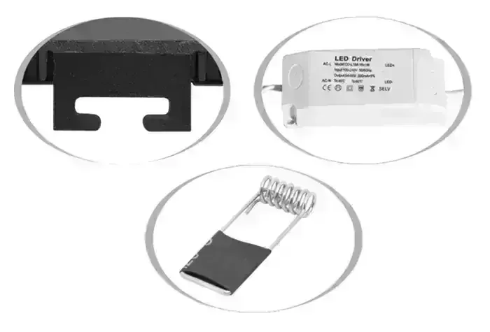 LED zápustné svietidlo LADA biele 6W CCT 3000-4000-6000K, priemer 12cm