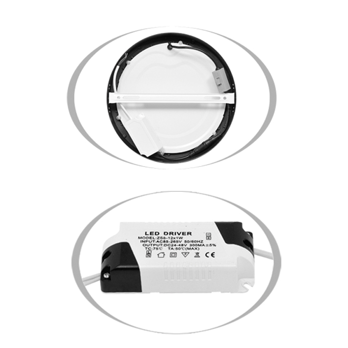 LED prisadené svietidlo LADA 2 čierne 25W CCT 3000-4000-6000K, priemer 30cm