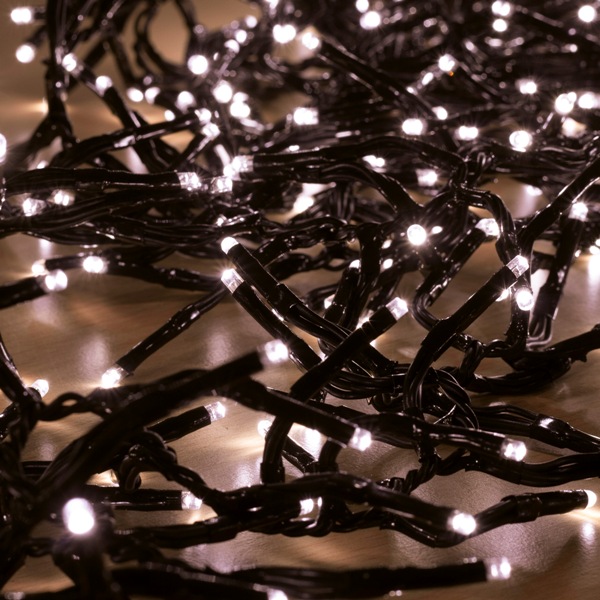 Vonkajšia girlanda 768LED teplá biela s časovačom 7,5m, 8 programov + diaľkové ovládanie 