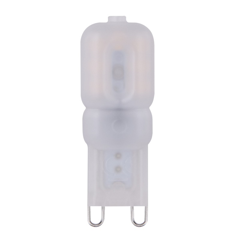 LED žiarovka plochá, plast satinovaný G9/2W/3000K/230V 
