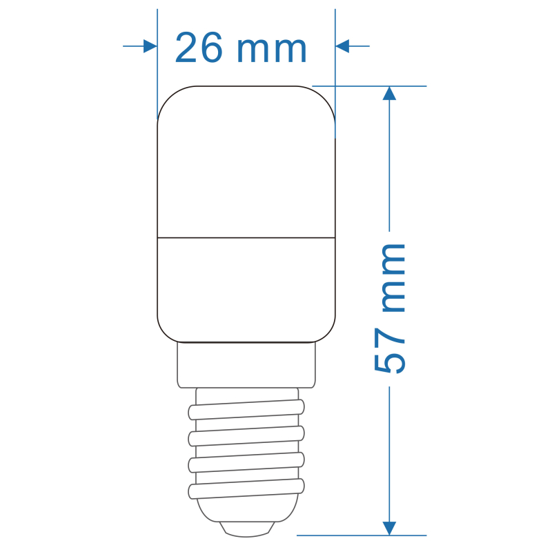 LED plastová žiarovka mini opálová E14/1,6W=12W/3000K/120lm