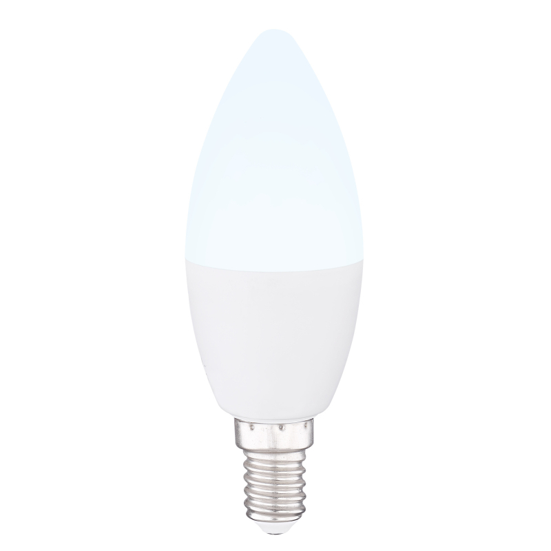 SMART sviečková LED žiarovka RGB+biela E14/5W=40W s diaľkovým ovládačom