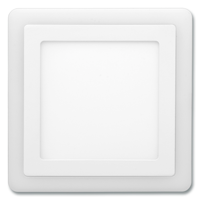 DUO svietidlo štvorcové do sadrokartónu LED/18W+6W, 24,5x24,5cm