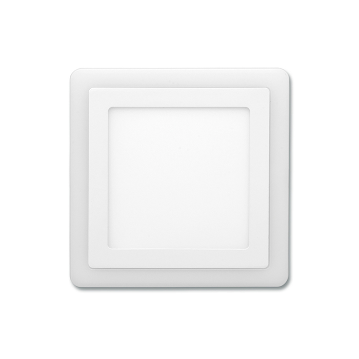 DUO svietidlo štvorcové do sadrokartónu LED/6W+3W, 14,5x14,5cm 