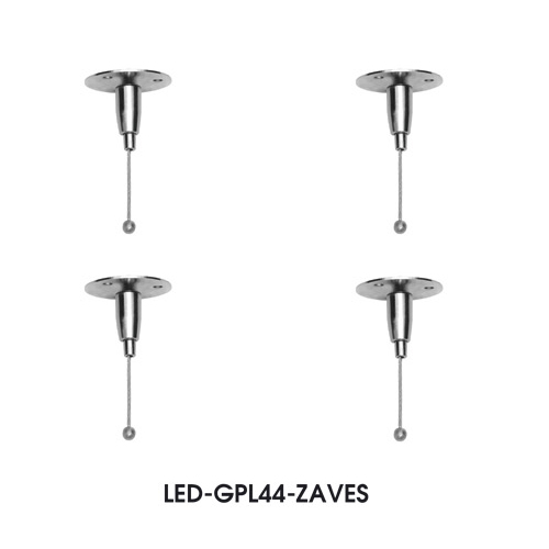 ZEUS LED závesné svietidlo 45W/4000K, rozmer: 59,5x59,5cm, strieborný rám
