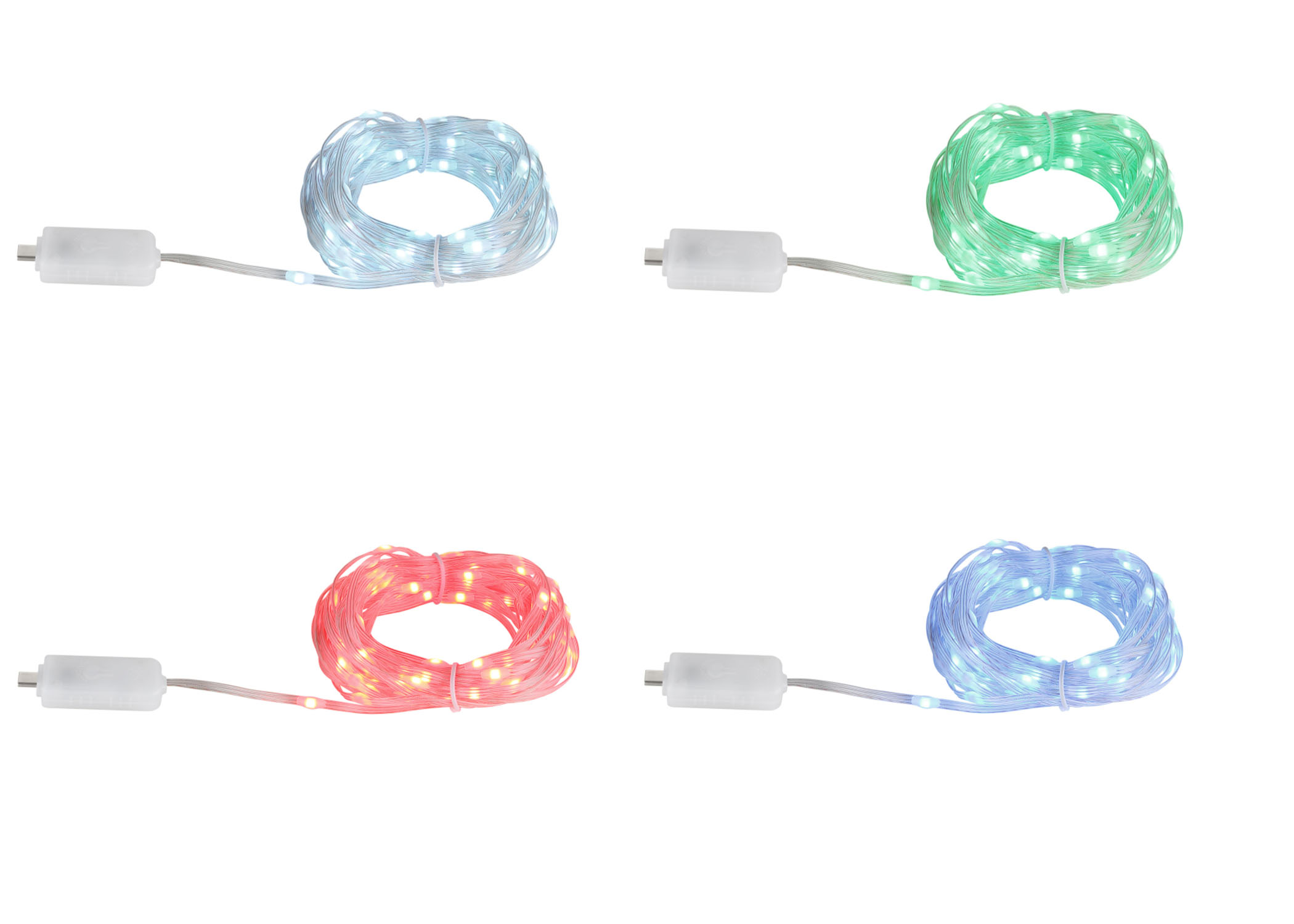 LED reťaz/pásik 50 LED RGB/5V 27 svetelných efektov, dĺžka 5m
