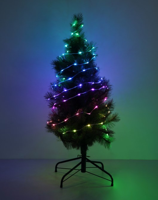 LED reťaz/pásik 50 LED RGB/5V 27 svetelných efektov, dĺžka 5m