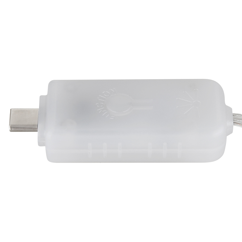 LED reťaz/pásik 100 LED teplá biela/5V 8 svetelných efektov, dĺžka 10m