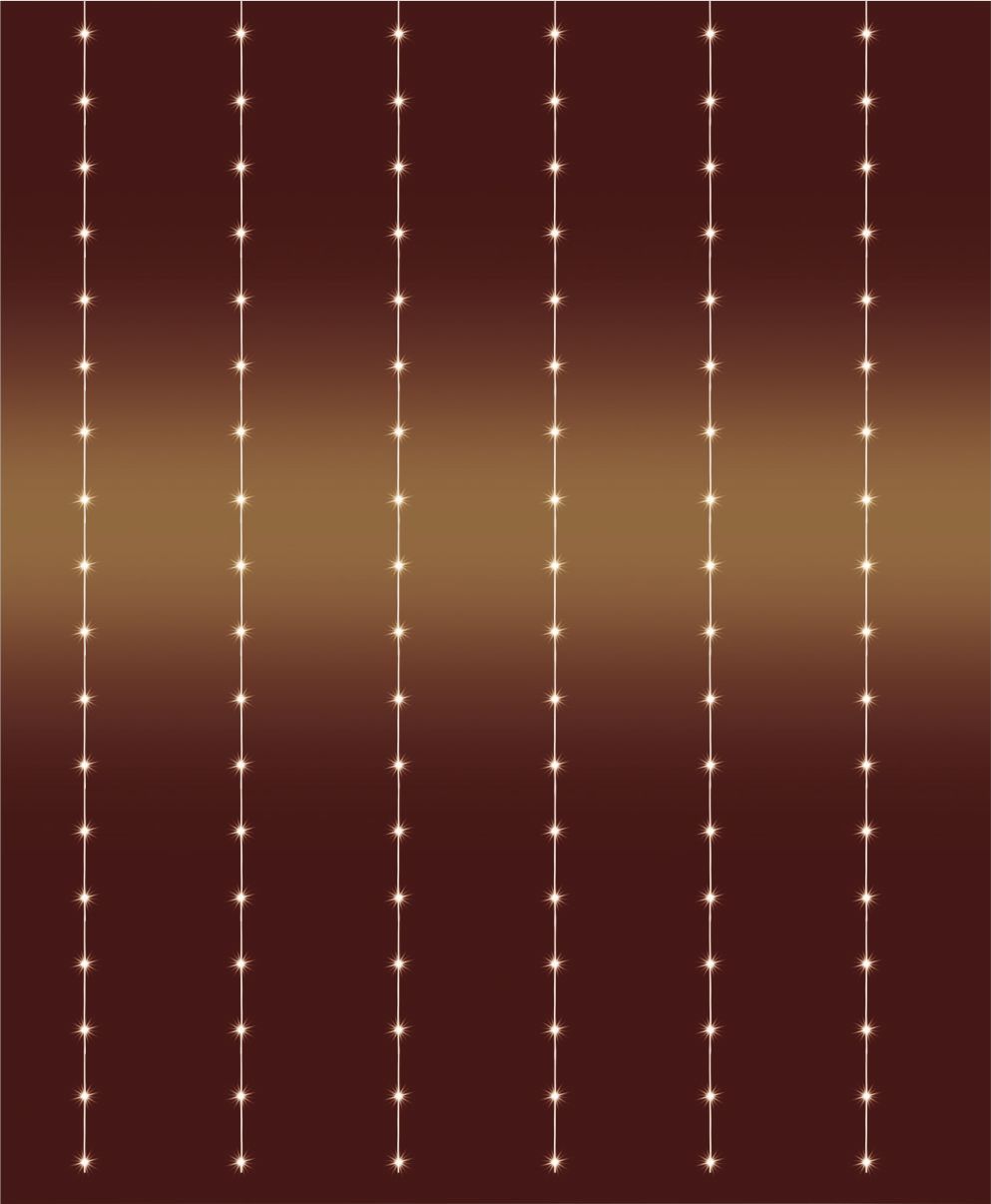Vnútorný záves 210ks bodových LED teplá biela 1,5x1,4m