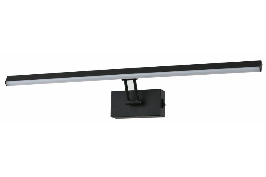 LESTER nástenné svietidlo s vypínačom čierne LED/8W/4000K, dĺžka 60cm, IP20