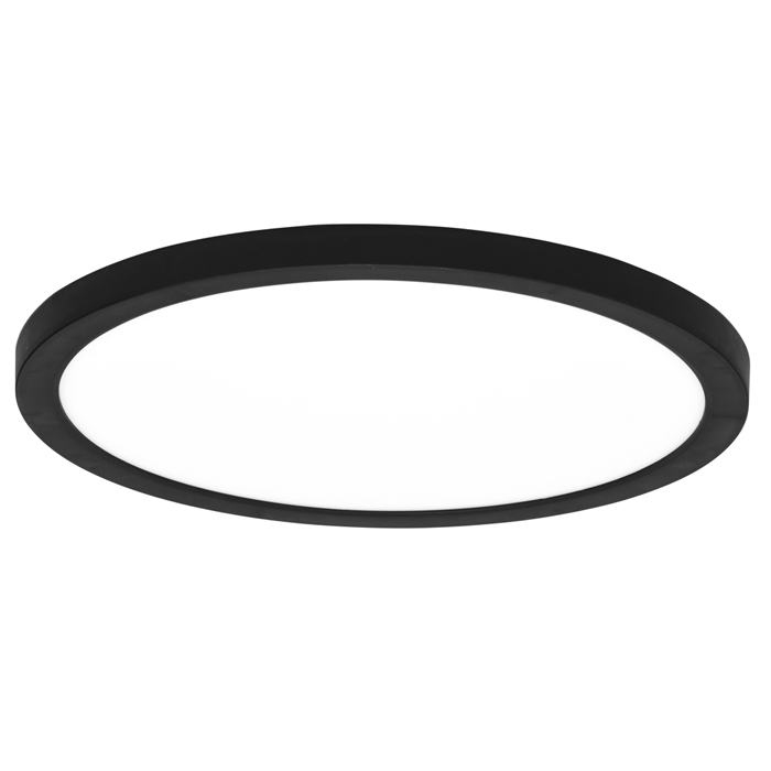 LEXA svietidlo čierne okrúhle prisadené/zapustené LED/6-18W/CCT, priemer: 22,5cm