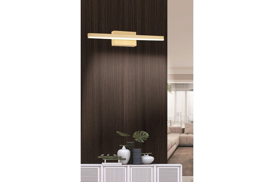 LINEA nástenné kúpeľňové svietidlo zlaté LED/8W/4000K, dĺžka 60cm, IP44