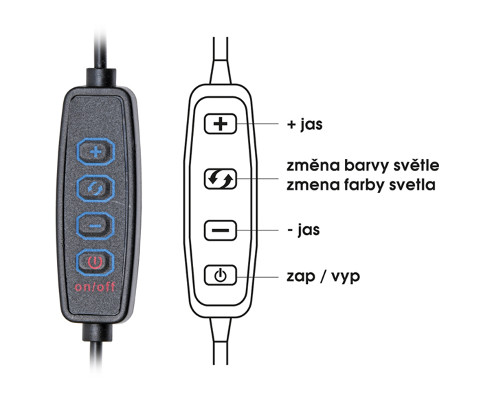 LIPA stmievateľná stolná led lampa čierna 10W, CCT 3000-6000K na uchytenie o stôl