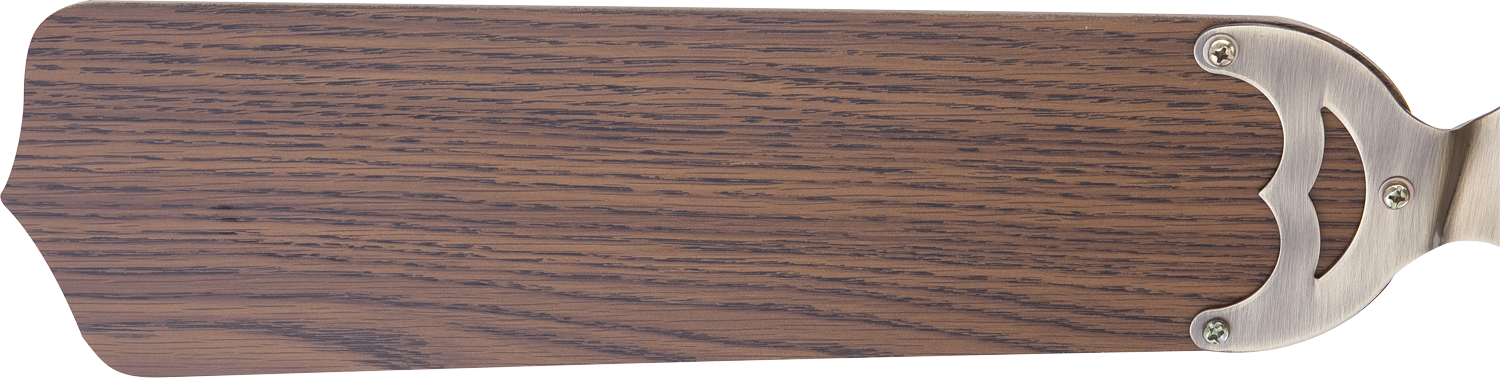 CHAMPION stropný ventilátor so svetlom 1xE27/60W, antická mosadz/dub