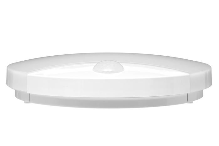 LORA nástenné biele svietidlo s PIR senzorom LED/15W/4100K/1300lm, IP44