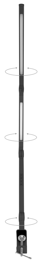 SPACE stmievateľná stolná led lampa čierna 19W, CCT 3000-6000K na uchytenie o stôl