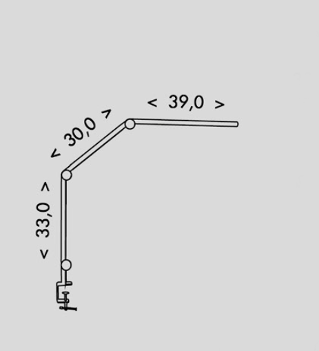 SPACE stmievateľná stolná led lampa čierna 19W, CCT 3000-6000K na uchytenie o stôl
