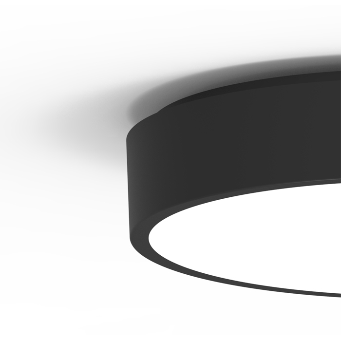 MARTIN stropné svietidlo čierne s HF senzorom LED/25W/3000K-4000K, priemer 35cm, IP65