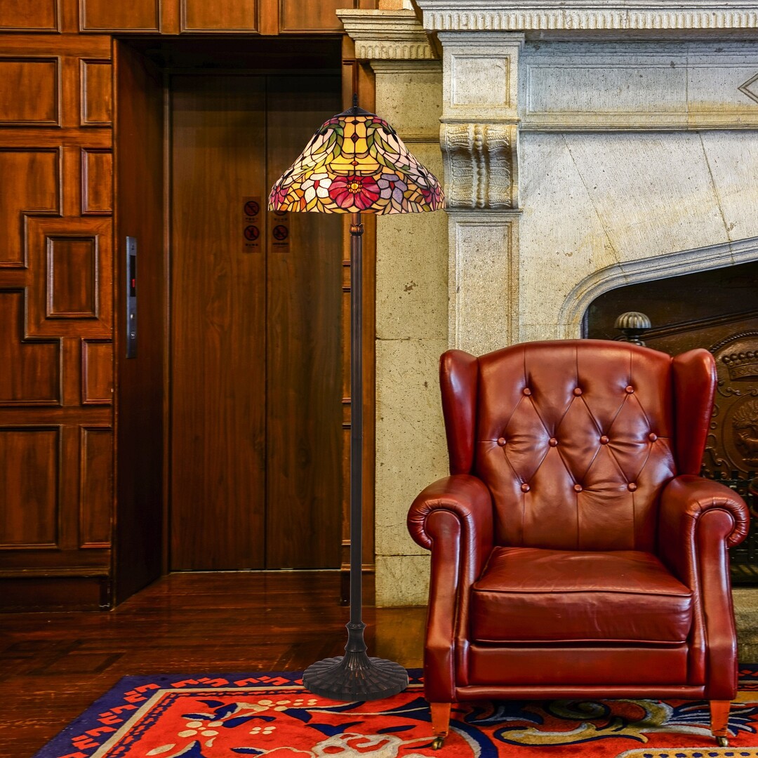 MIRELLA mozaiková stojanová lampa 2xE27/60W, výška: 160cm