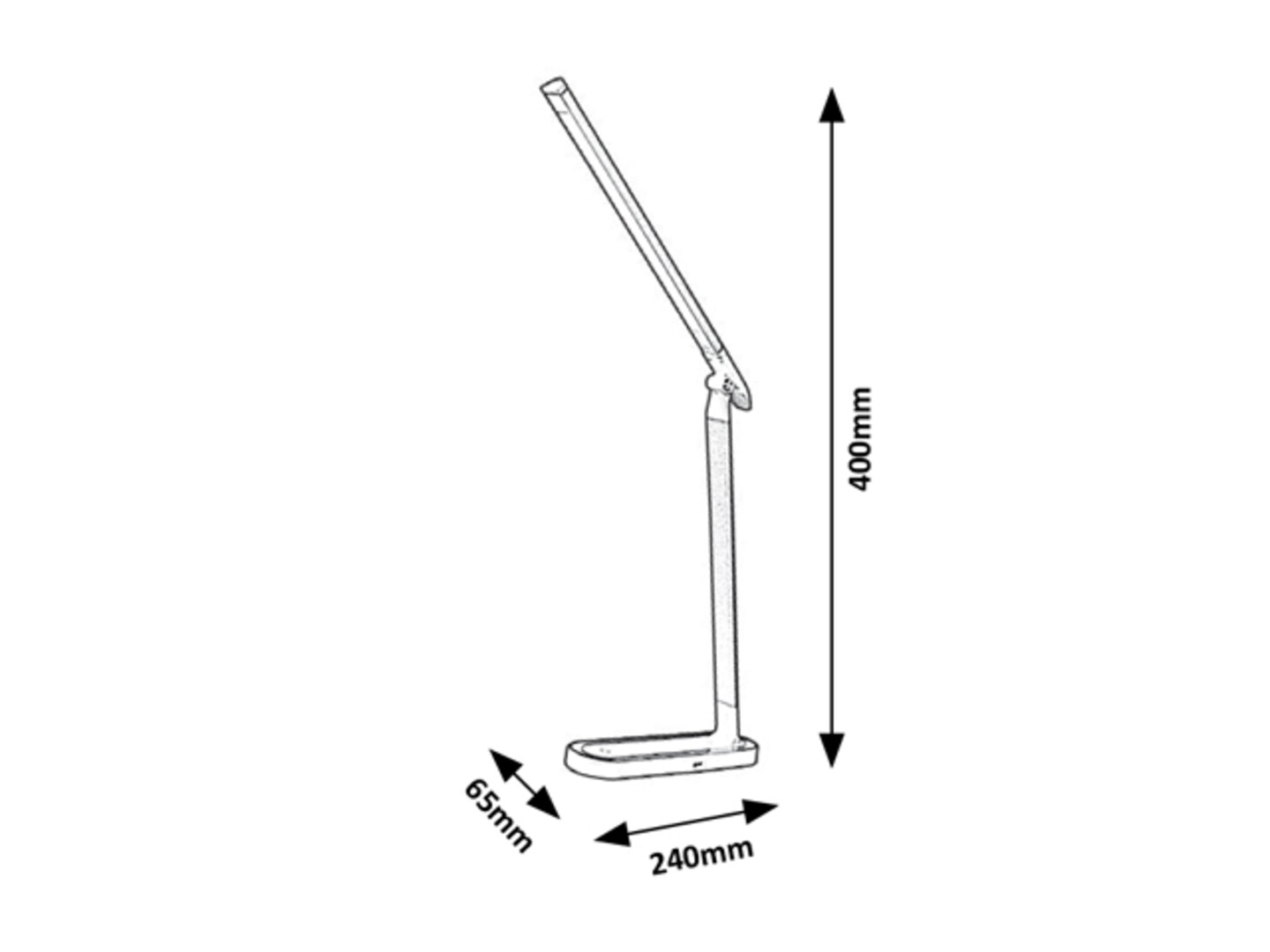 MISHA dotyková stmievateľná stolná led lampa biela/strieborná 7W/4000K + USB port