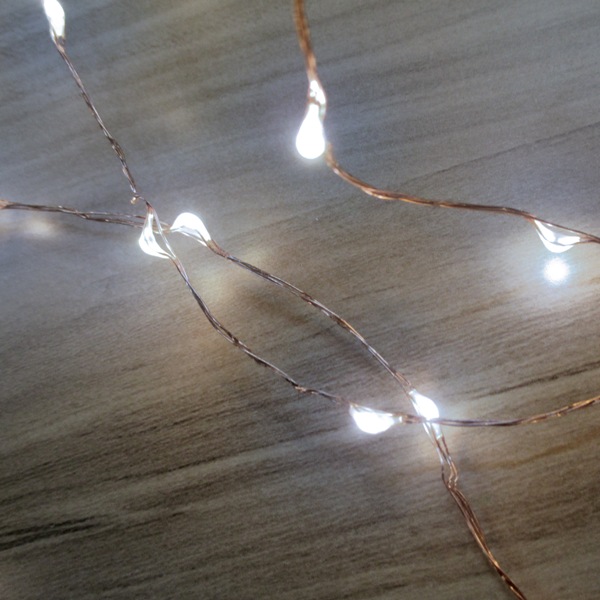 MICRO LED svietiaci reťazec 80 LED studená biela, 7,9m