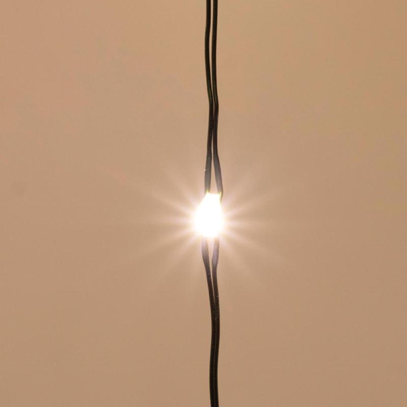 Zväzok 10 svietiacich reťazcov po 25 micro LED teplá biela s časovačom, 2,4m