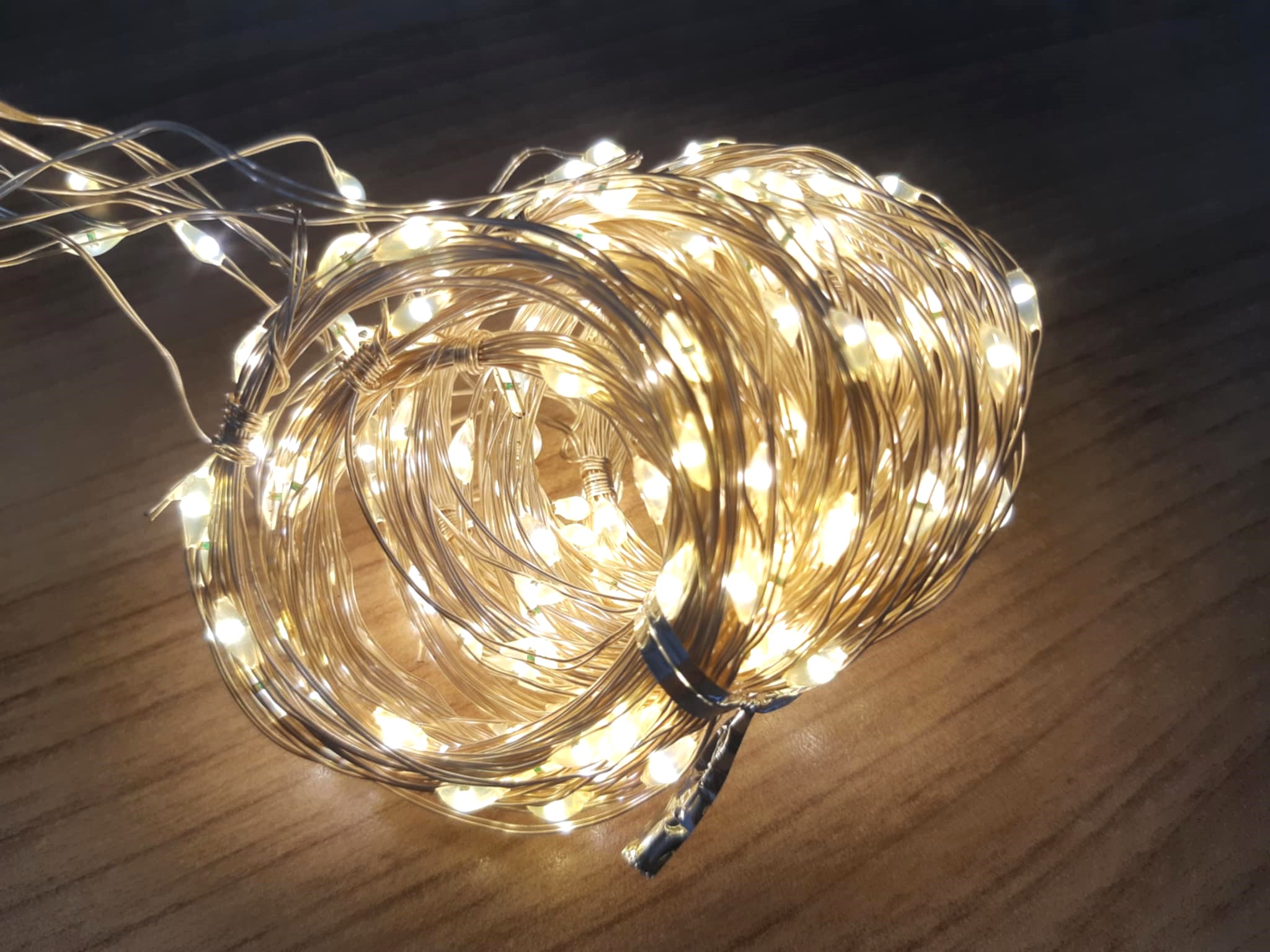 Vnútorný záves 200ks micro led teplá biela s diaľkovým ovládačom, 3x2m