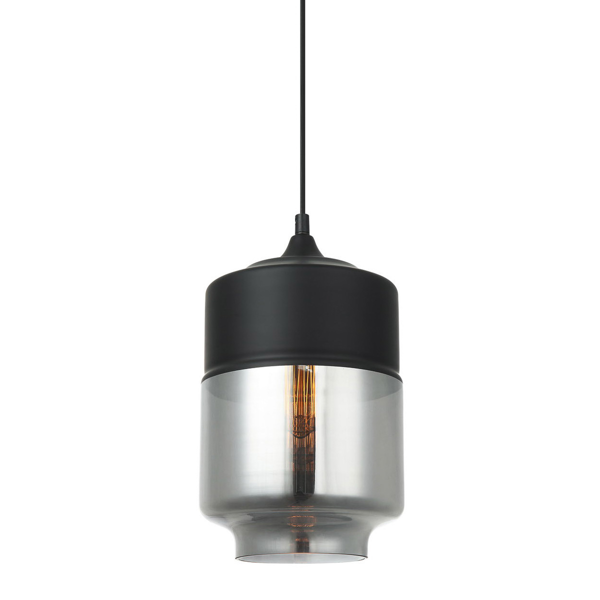 MOLINA visiaci luster čierny 1xE27/40W, priemer: 18cm