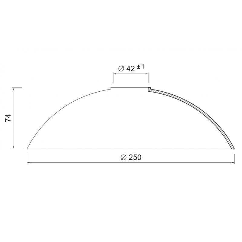 Náhradné tienidlo pre závit E27 (4,2cm) matné biele, priemer: 25cm