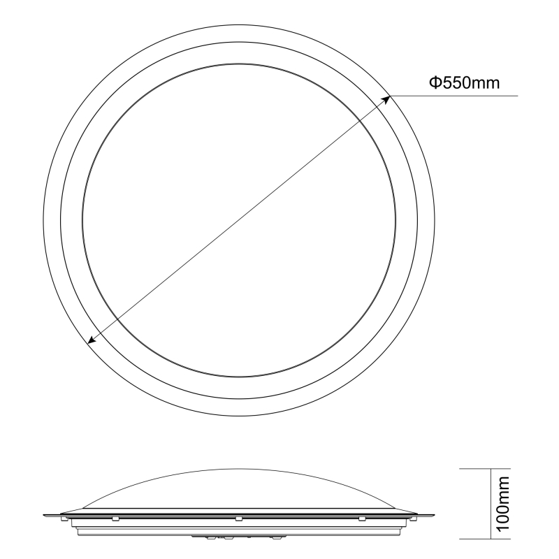 NICOLE stropné svietidlo 1xLED/60W + 36 RGB LED s diaľk. ovládaním + trblietanie