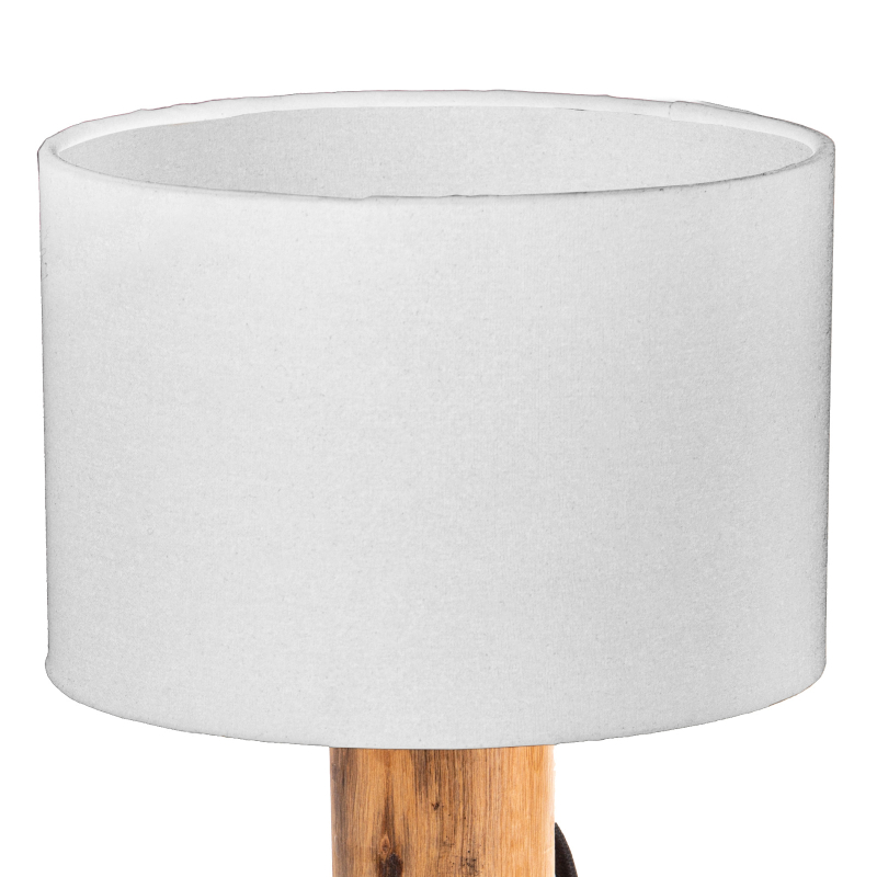 NORIN stolná lampa kov/drevo/textil 1xE14/40W, výška: 32cm