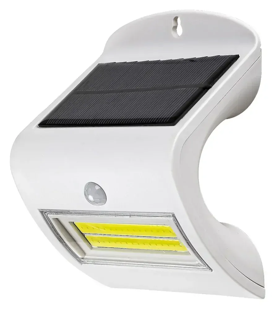 Opava nástenné solárne led svietidlo biele so senzorom 2W/4000K/115lm IP44
