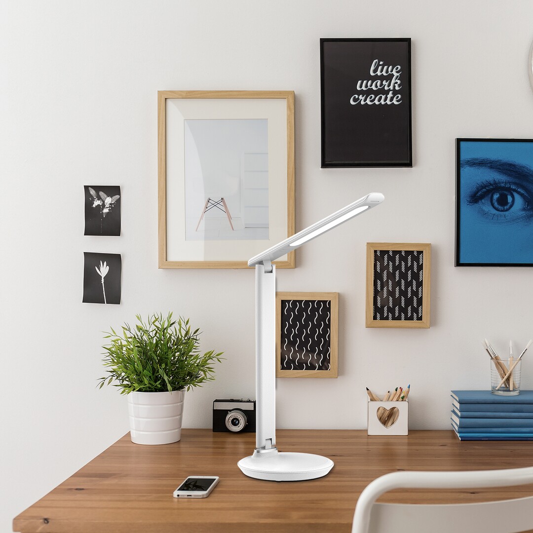 OSIAS dotyková stmievateľná stolná led lampa biela 9W/CCT 2700-6500K