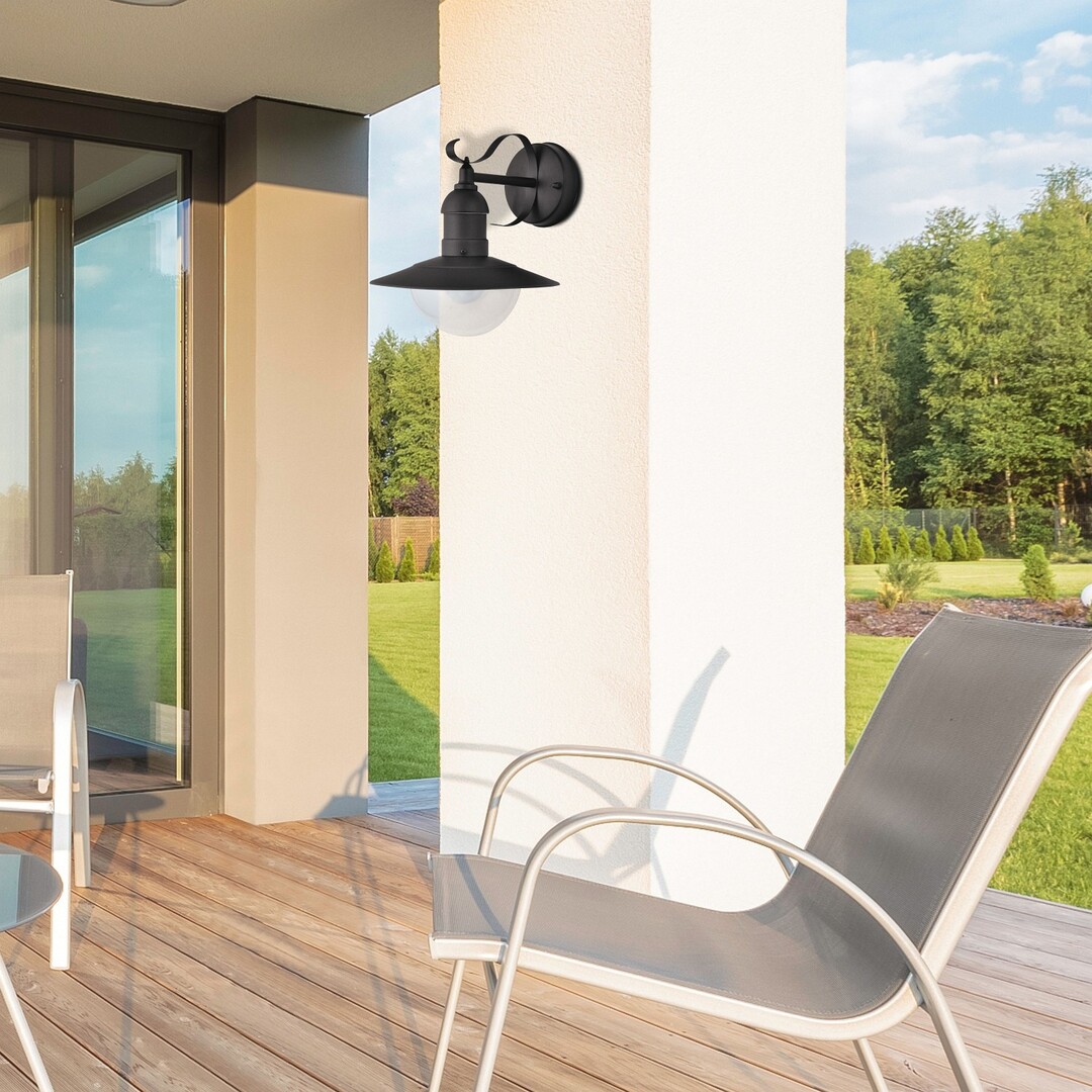OSLO vonkajšie nástenné svietidlo čierne 1xE27/60W IP44