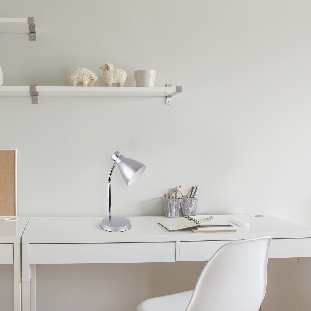 PATRIC stolná lampa strieborná 1xE14/40W