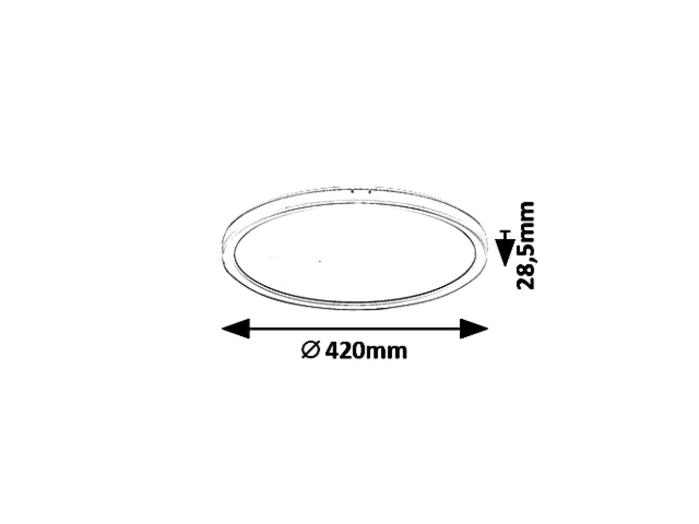 PAVEL stropné okrúhle svietidlo LED/22W/4000K/2200lm, priemer: 42cm