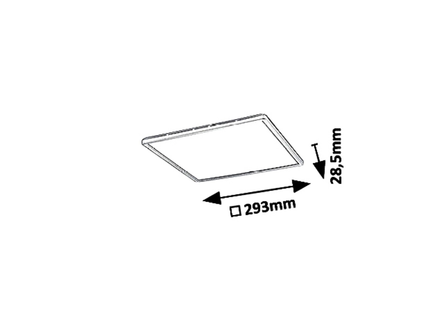 PAVEL stropné štvorcové svietidlo LED/18W/4000K/1700lm, 29,3x29,3cm