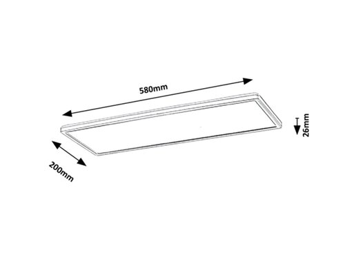 PAVEL stropné svietidlo LED/22W/4000K/2220lm, 58x20cm 