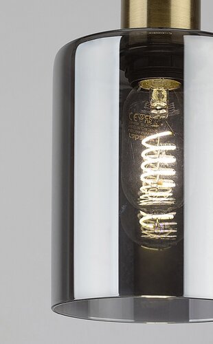 PEREZ závesné svietidlo čierne/dymové sklo 4xE27/40W