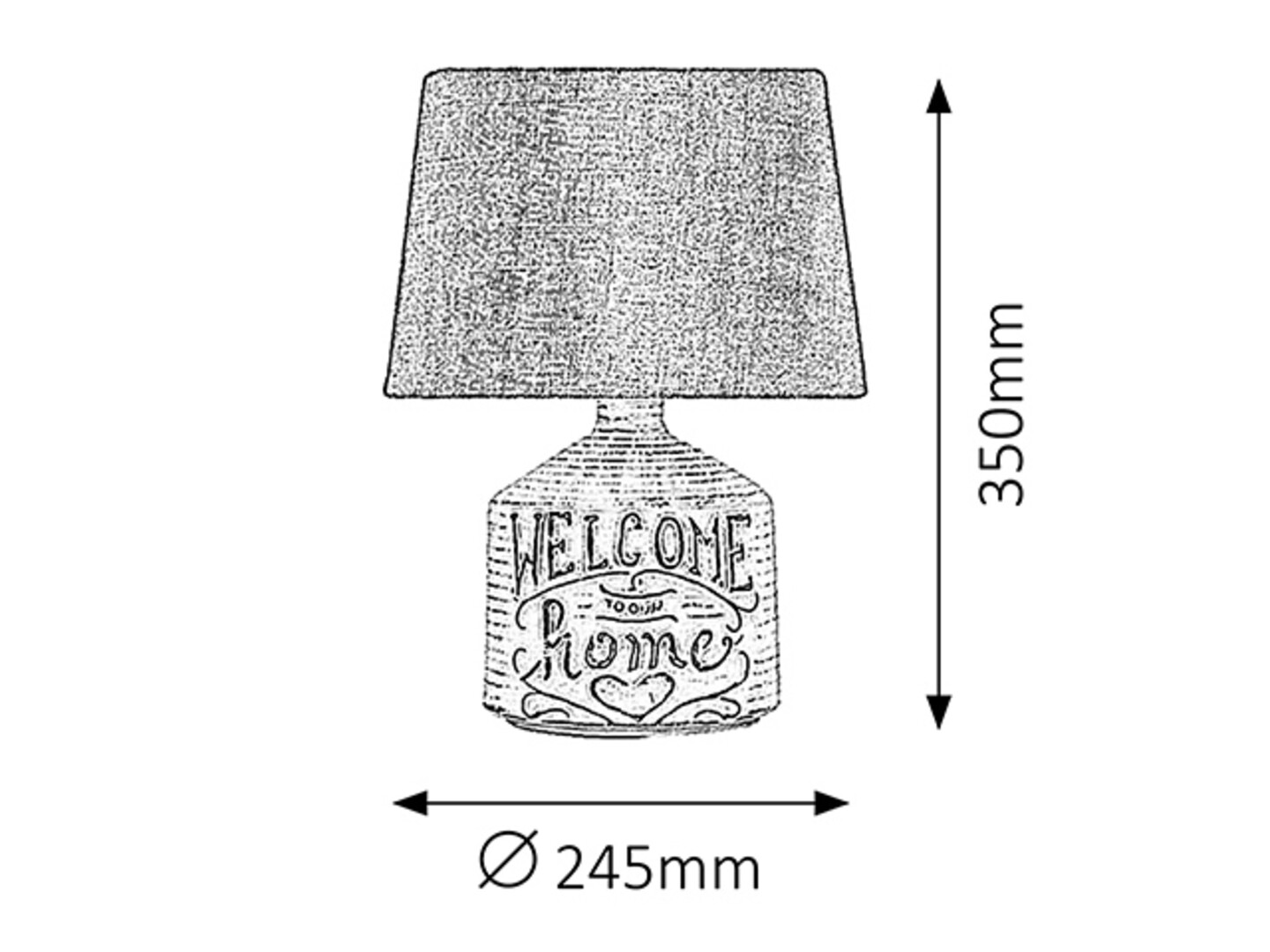 PETRA keramická nočná lampa béžová/šedá 1xE14/40W, výška: 35cm