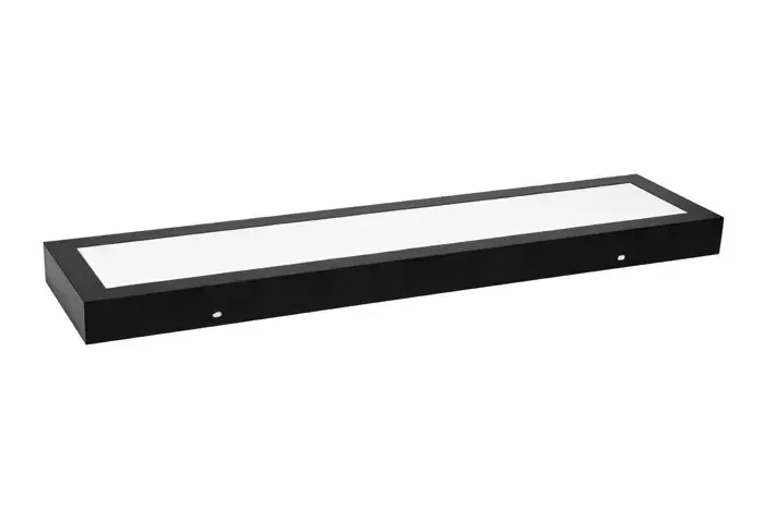 Prisadené stropné svietidlo čierne PILO LED 36W/4100K, IP20, 124x15cm