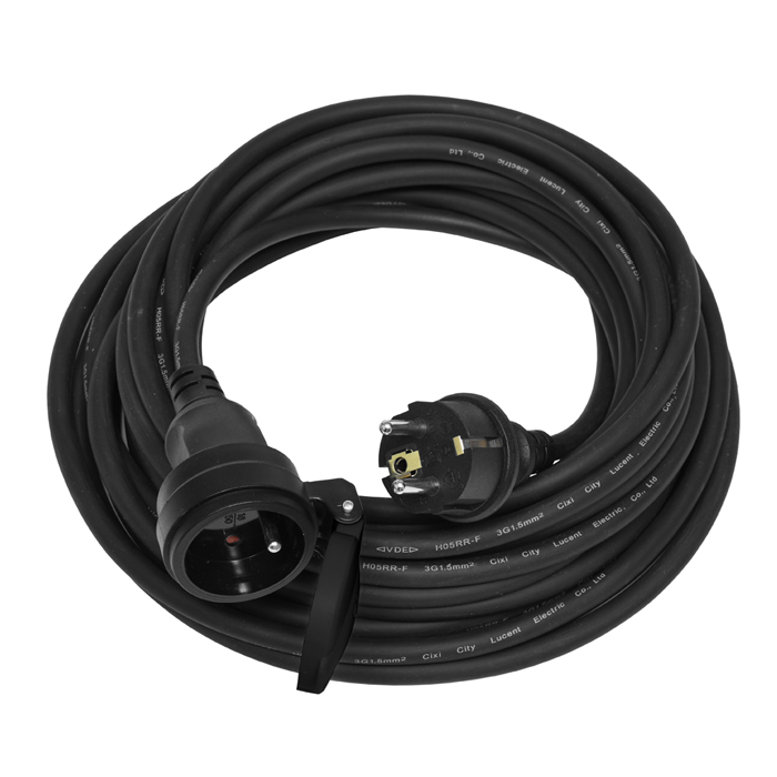 Pohyblivý prívod čierny 10m/3x1,5mm spojka FG, IP44