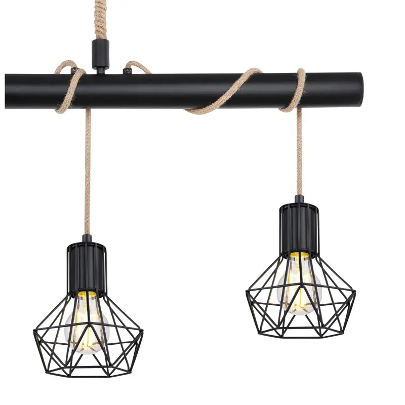 PRISKA visiaci luster kov/lano 4xE27/60W