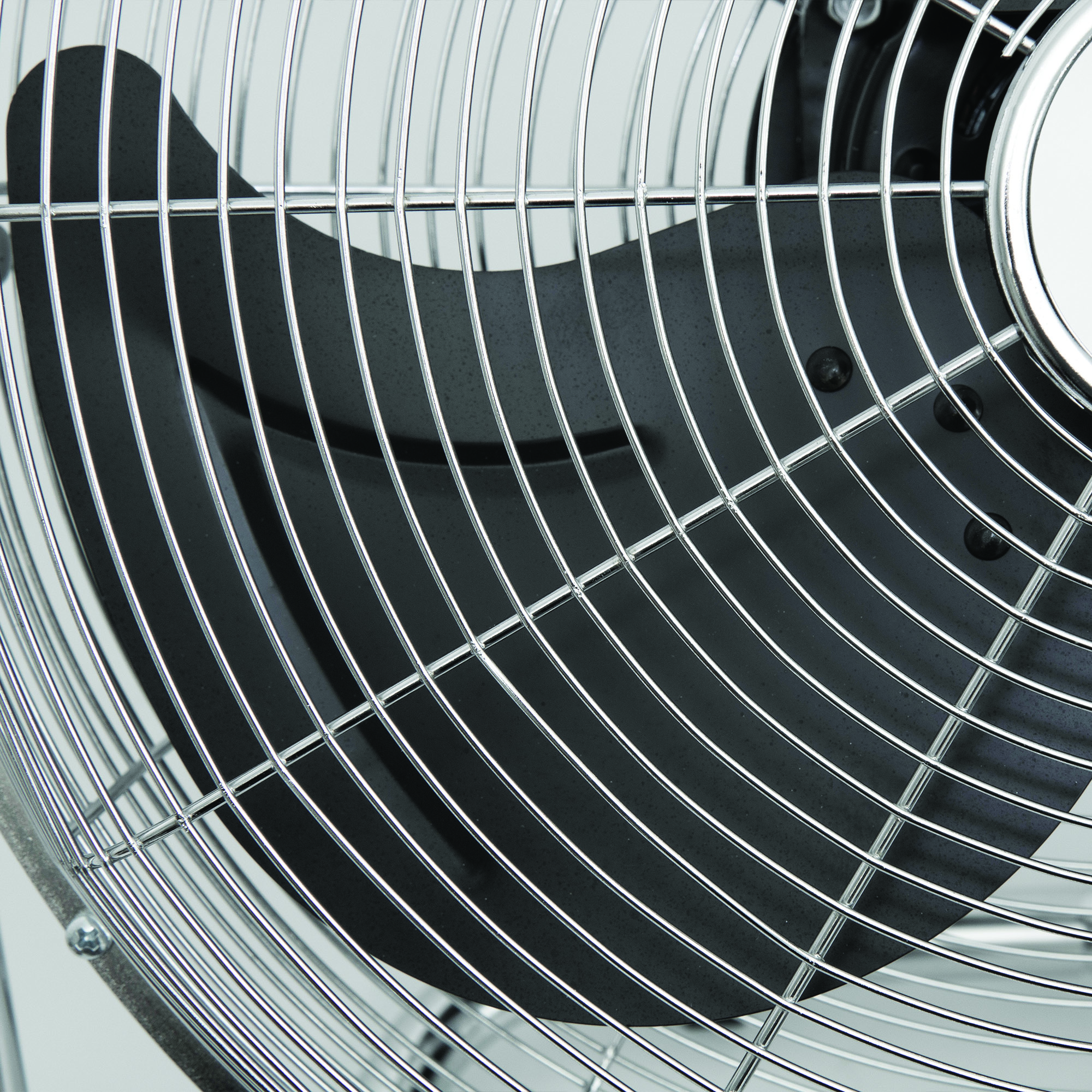 Podlahový chrómový ventilátor 120W, priemer 50cm