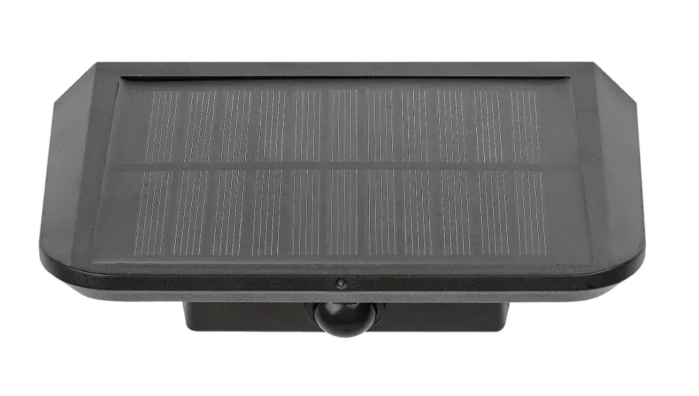 Qesa nástenné solárne led svietidlo čierne so senzorom 10W/4000K/460lm IP44