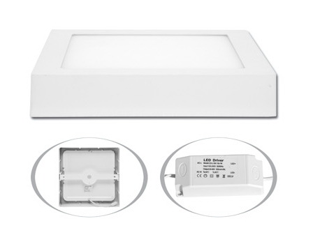 LED prisadené svietidlo RAFA 2 biele 12W/4100K, 17x17cm, výška: 4cm